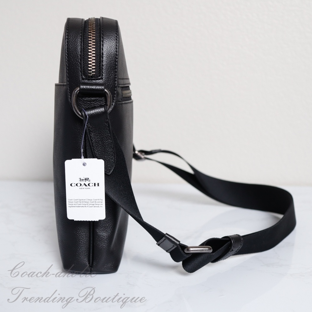 NWT Coach Houston Flight Bag Leather Crossbody - Picture 6 of 8